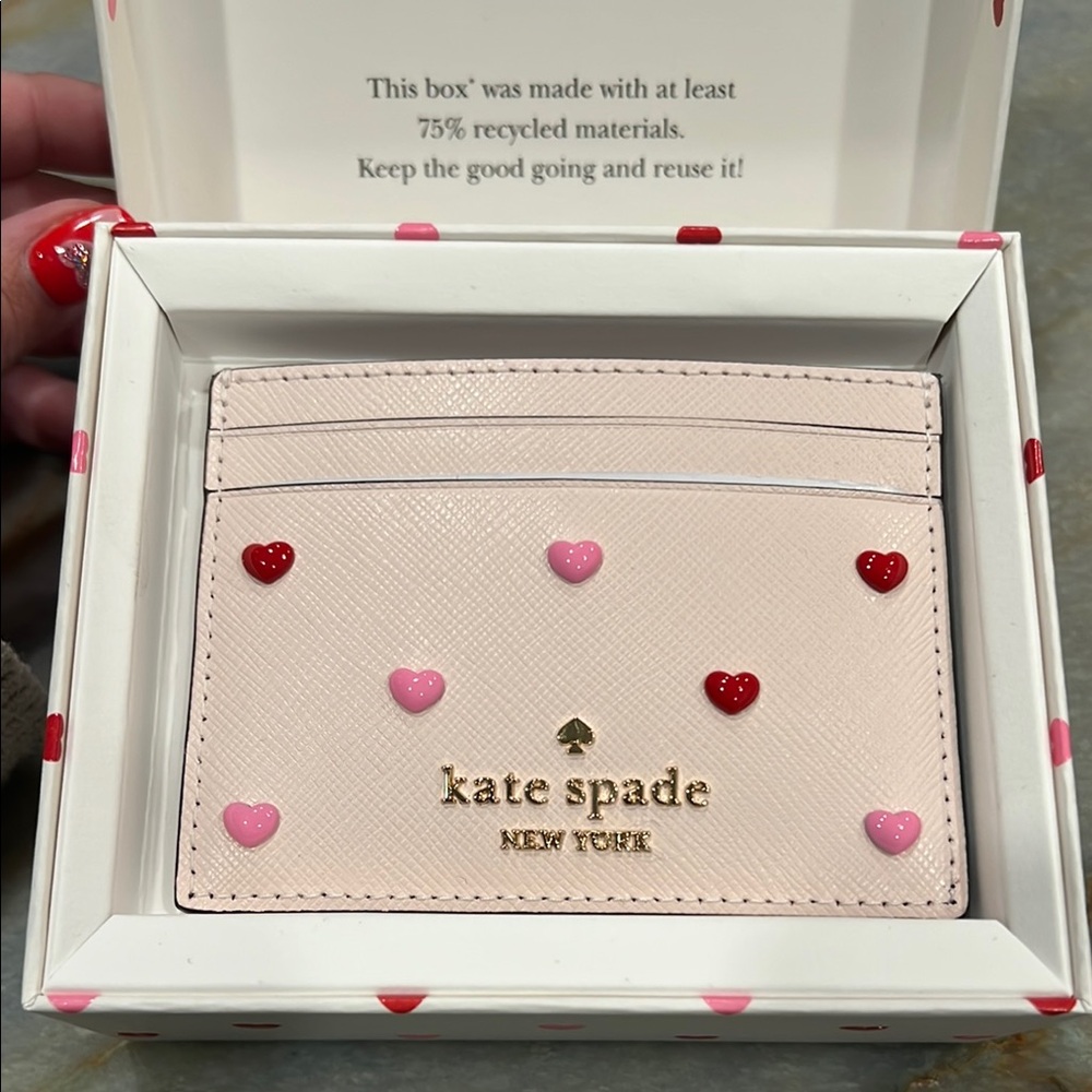 Kate Spade Pink Heart Card Holder